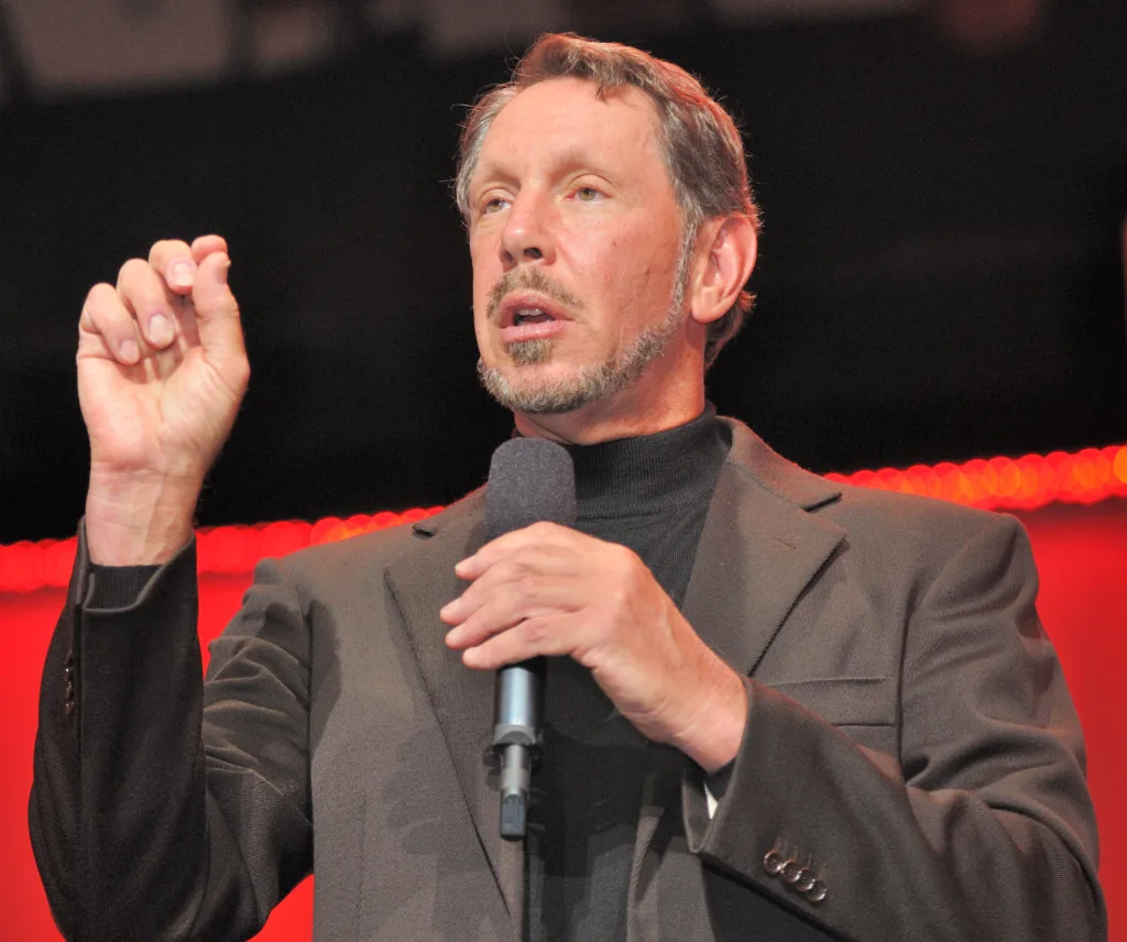 Larry Ellison in 2009 on stage